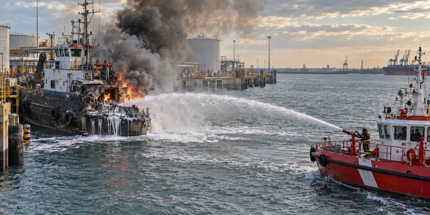 AFFF_Workboat_Diesel_Fire_Afternoon AFFF Application for Workboat Diesel Fires
