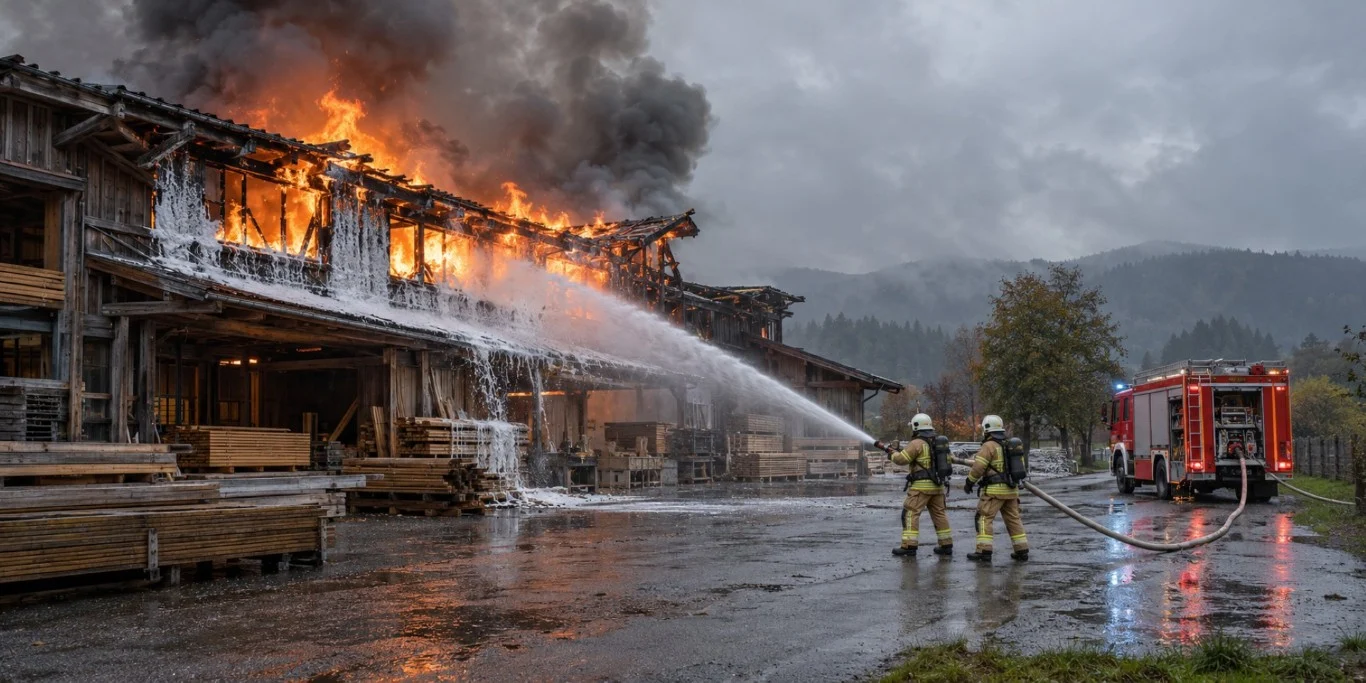 timber-workshop-fire Timber Workshop Fire Foam Application